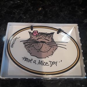 "Have a Mice Day" Cat Hanging Plaque